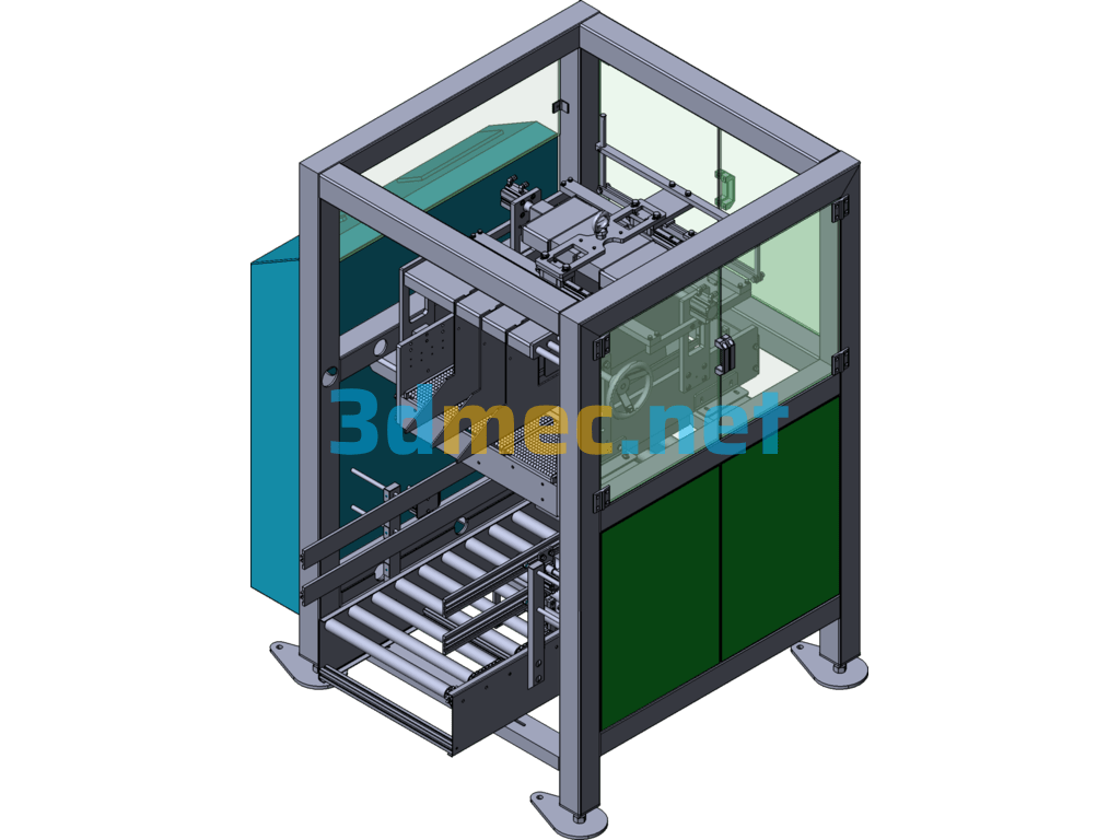 Drop-Type Case Packing Machine - 3D Model SolidWorks Free Download