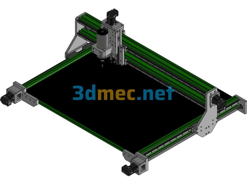 CNC Engraving Machine Design Model Diagram - 3D Model SolidWorks Free Download