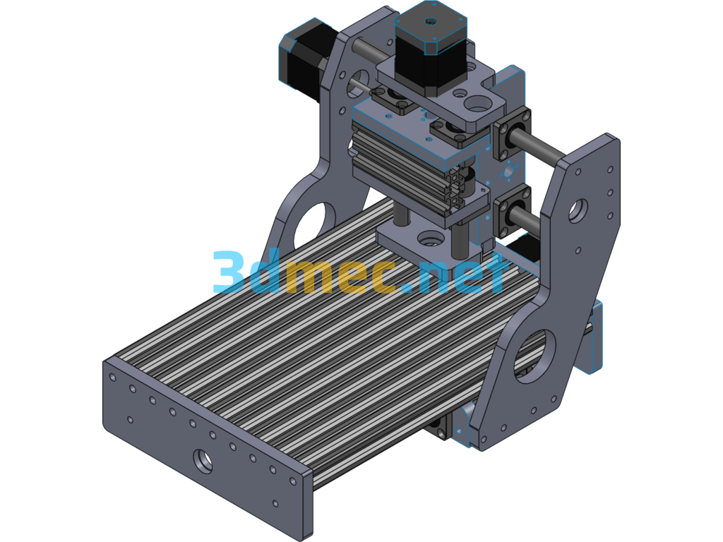 Small CNC Engraving Machine - 3D Model SolidWorks Free Download