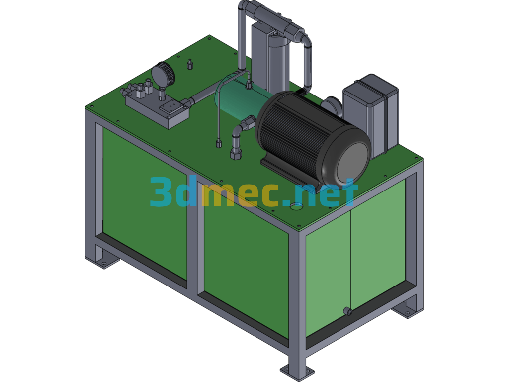 E15 Hydraulic Station SW2011 - 3D Model SolidWorks Free Download