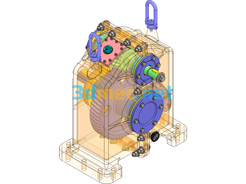 P3.3KW Helical Gear Reducer - 3D Model SolidWorks Free Download