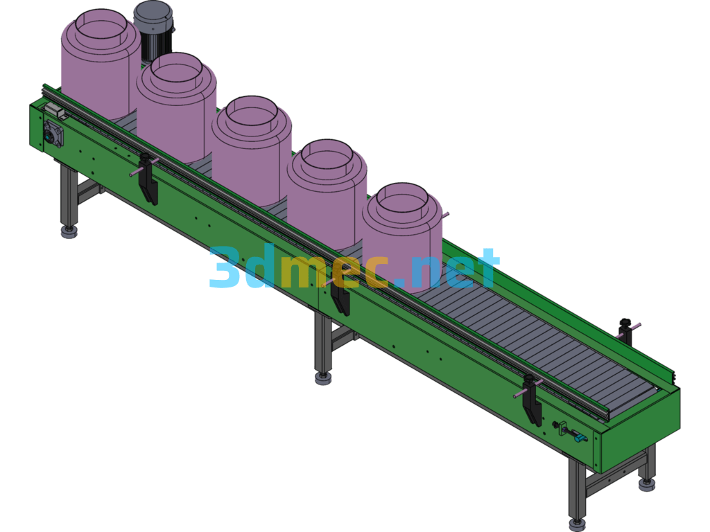 Plate Chain Conveyor - 3D Model SolidWorks Free Download