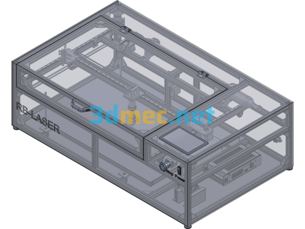 CNC Laser Cutter Design Model - 3D Model SolidWorks Free Download