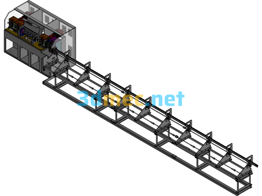 Wire Straightening Machine Design Model - 3D Model SolidWorks Free Download