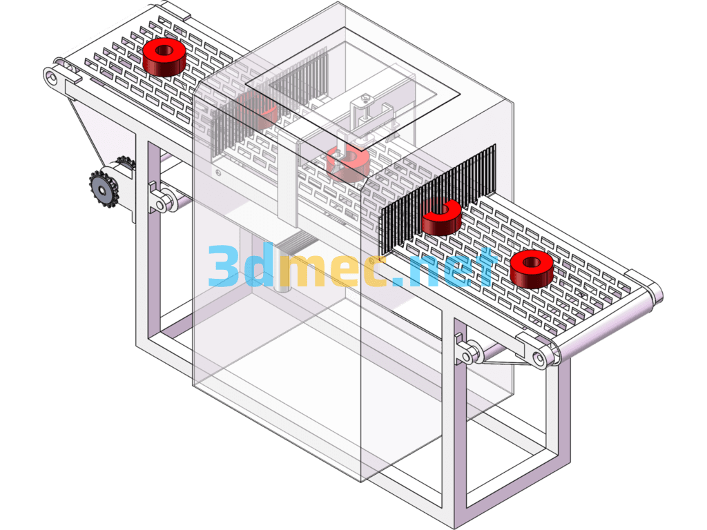 Belt Conveyor Dust Removal Device - 3D Model SolidWorks Free Download