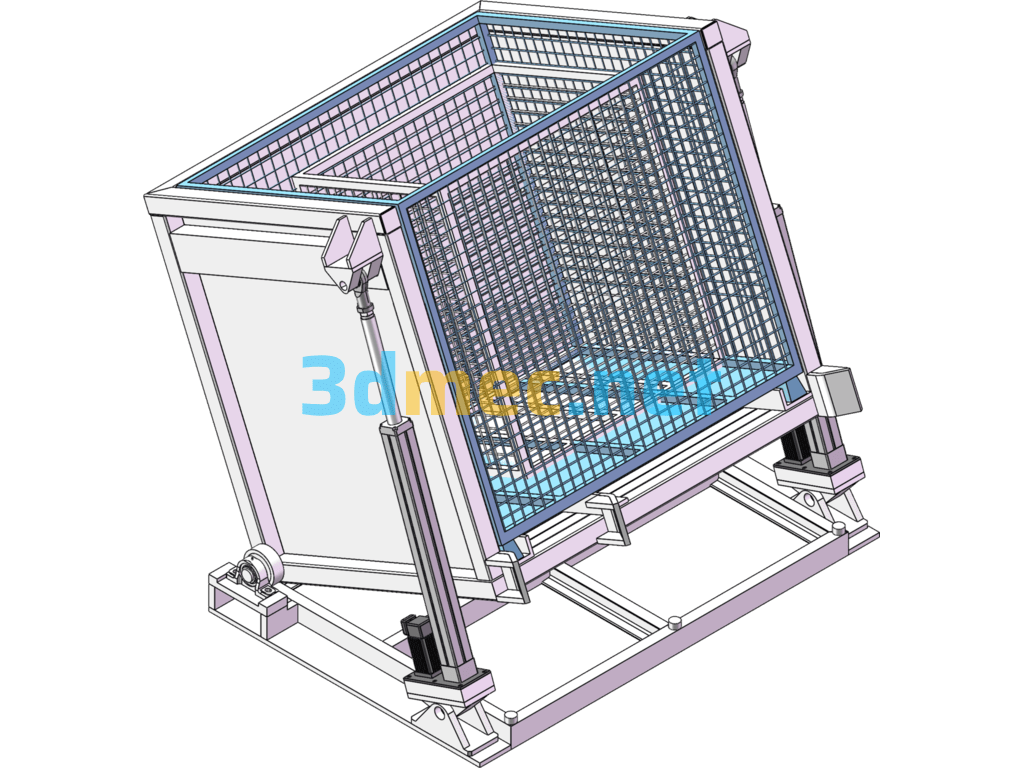 Tilt Material Box - 3D Model SolidWorks Free Download