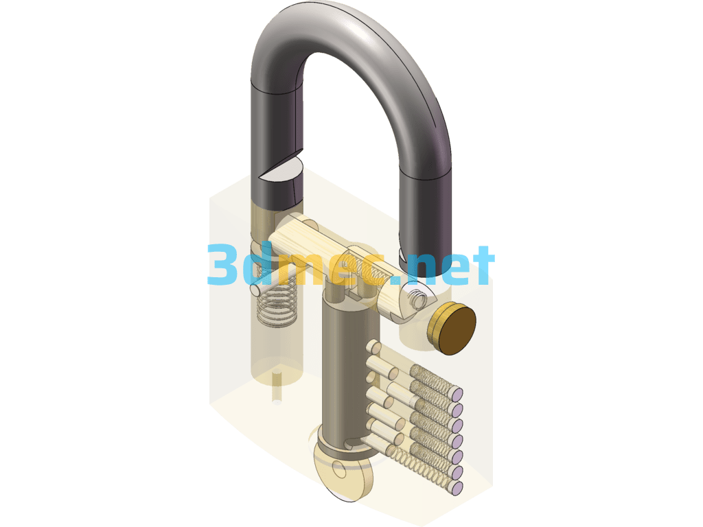 Padlock - 3D Model SolidWorks Free Download