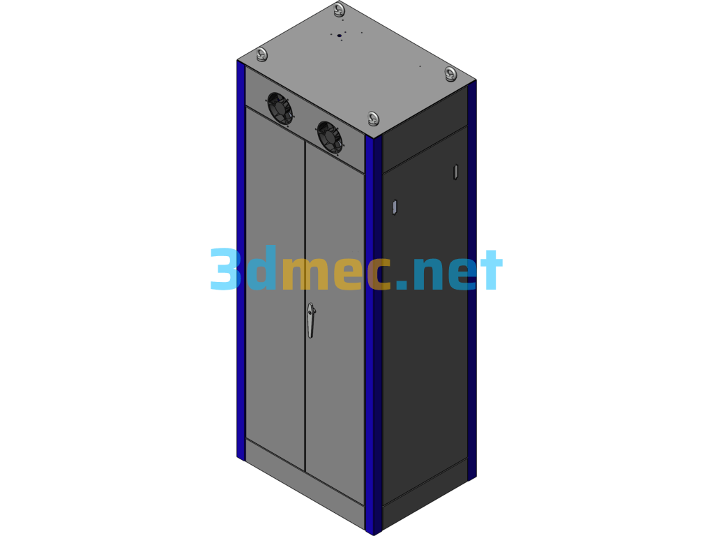 GZD Cabinet For Compressor PLC Control - 3D Model SolidWorks Free Download