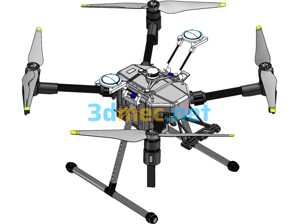 DJI M210-RTK Drone - 3D Model SolidWorks Free Download