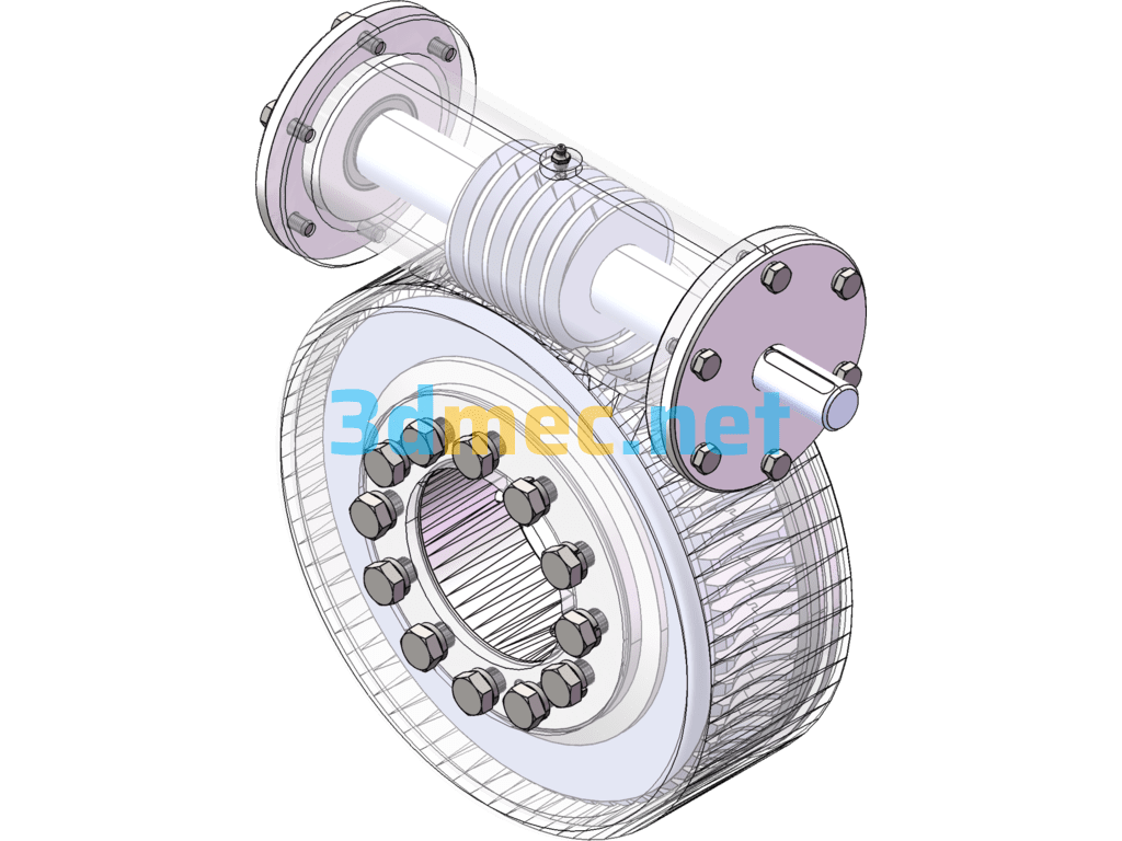 Worm Gear Reducer Set Of Graduation Design Complete Set Including 3D And 2D - 3D Model SolidWorks Free Download