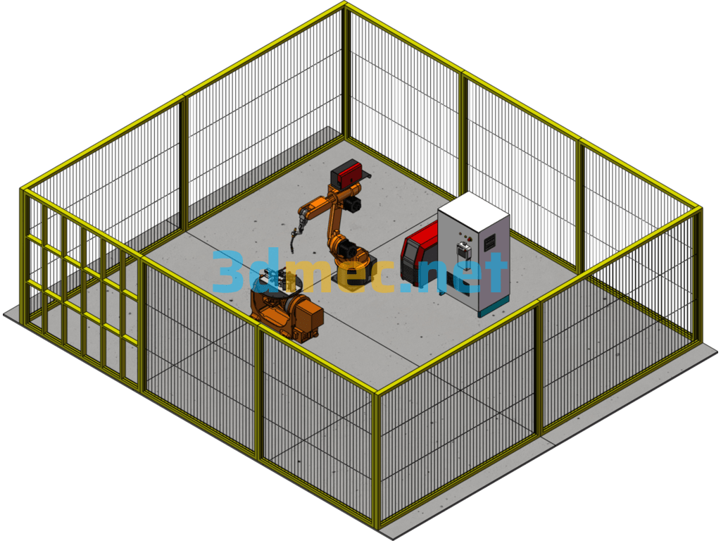 Robot Welding Workstation - 3D Model SolidWorks Free Download