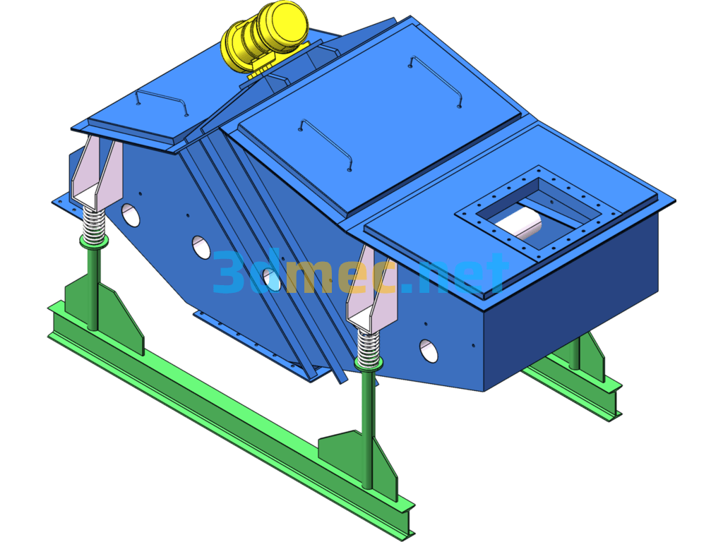 Powder Vibrating Screen - 3D Model SolidWorks AutoCAD-ZWCAD Free Download