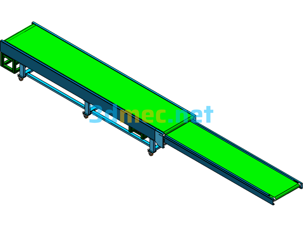 Modeling Of Telescopic Belt Line And Two-Section Telescopic 4.5m Belt Line - 3D Model SolidWorks Free Download