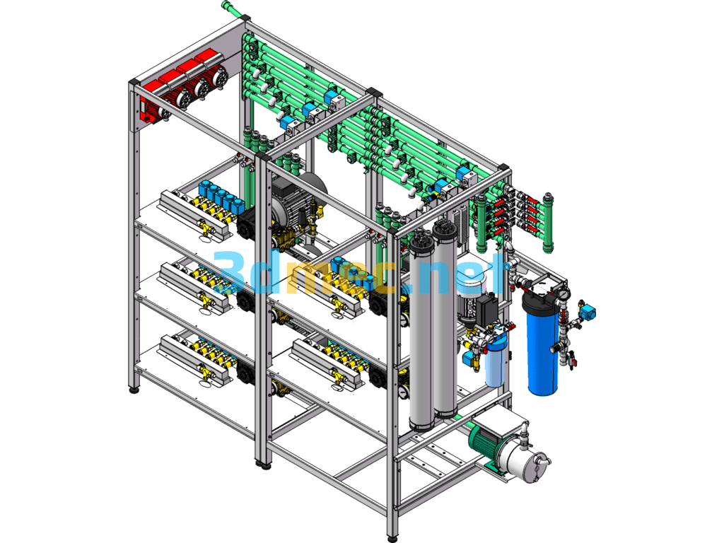 Filtration (Detailed Explanation) Pipeline Equipment - 3D Model SolidWorks Free Download