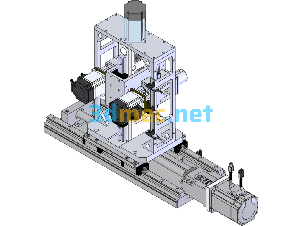 Overall Appearance Of Three-Axis Servo Module - 3D Model SolidWorks Free Download