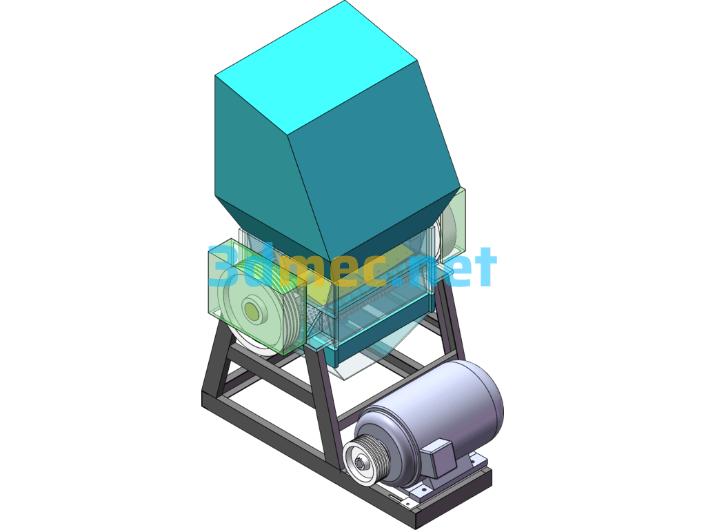 P800 Hard Plastic Crusher - 3D Model SolidWorks Free Download