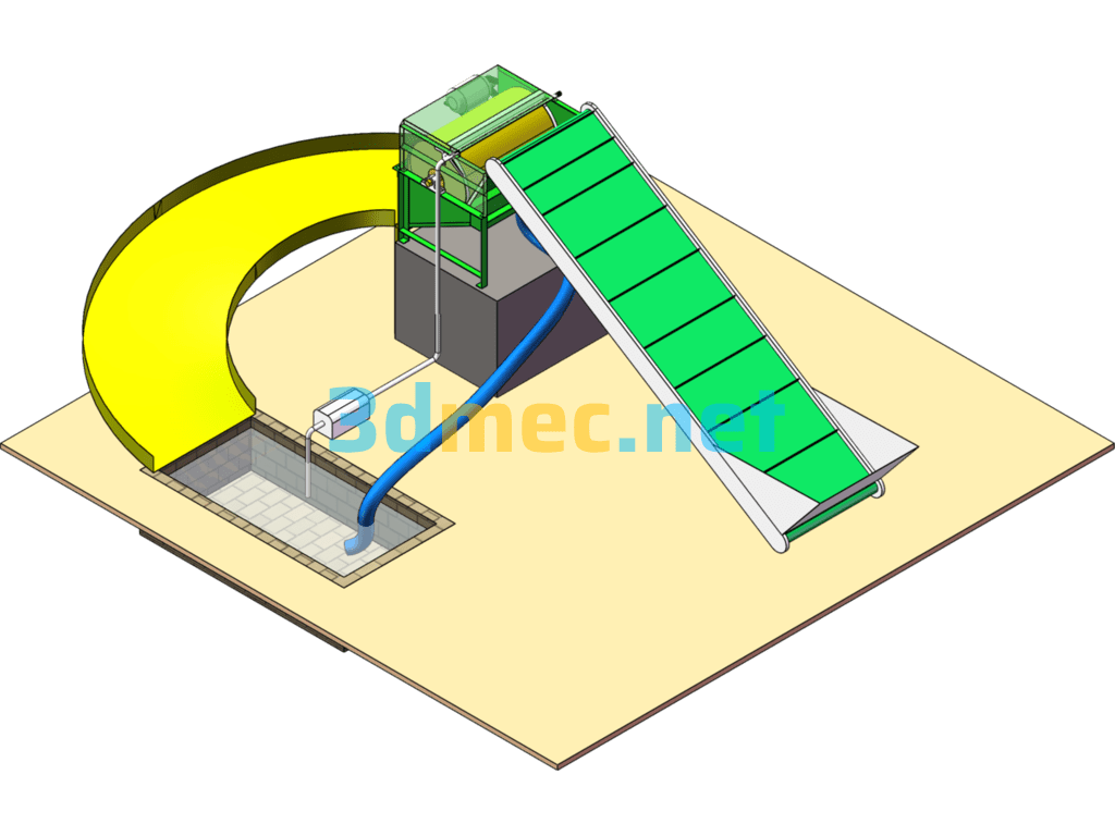 Wire Drawing Machine-TL-1000-Without Water Tank-Universal Style Rendering - 3D Model SolidWorks Free Download