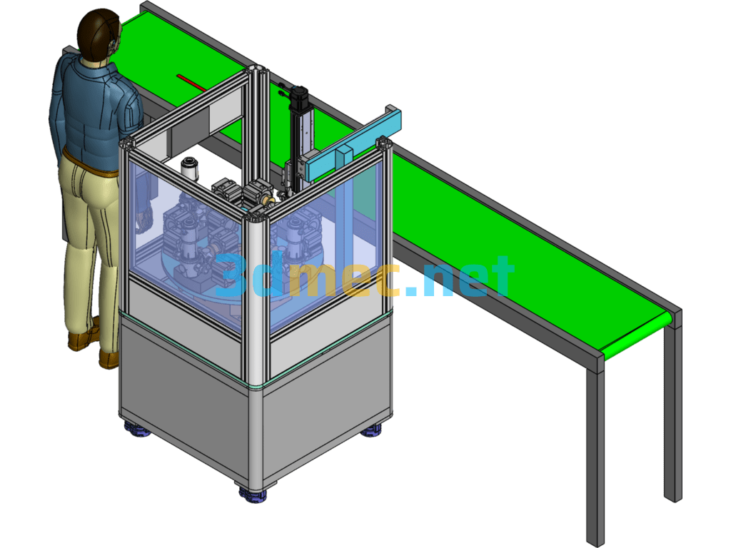 Rotating Disc Airtightness Testing Machine - 3D Model SolidWorks Free Download