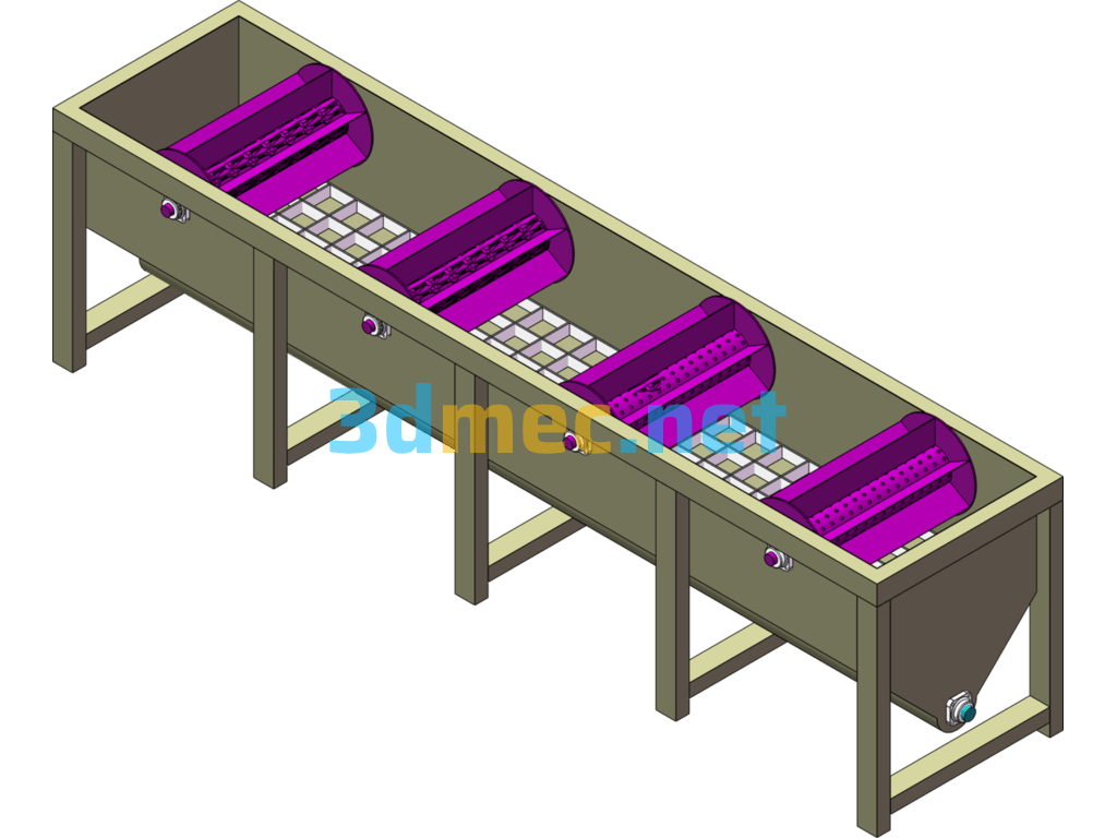 QX600-Plastic Cleaning Machine - 3D Model SolidWorks Free Download