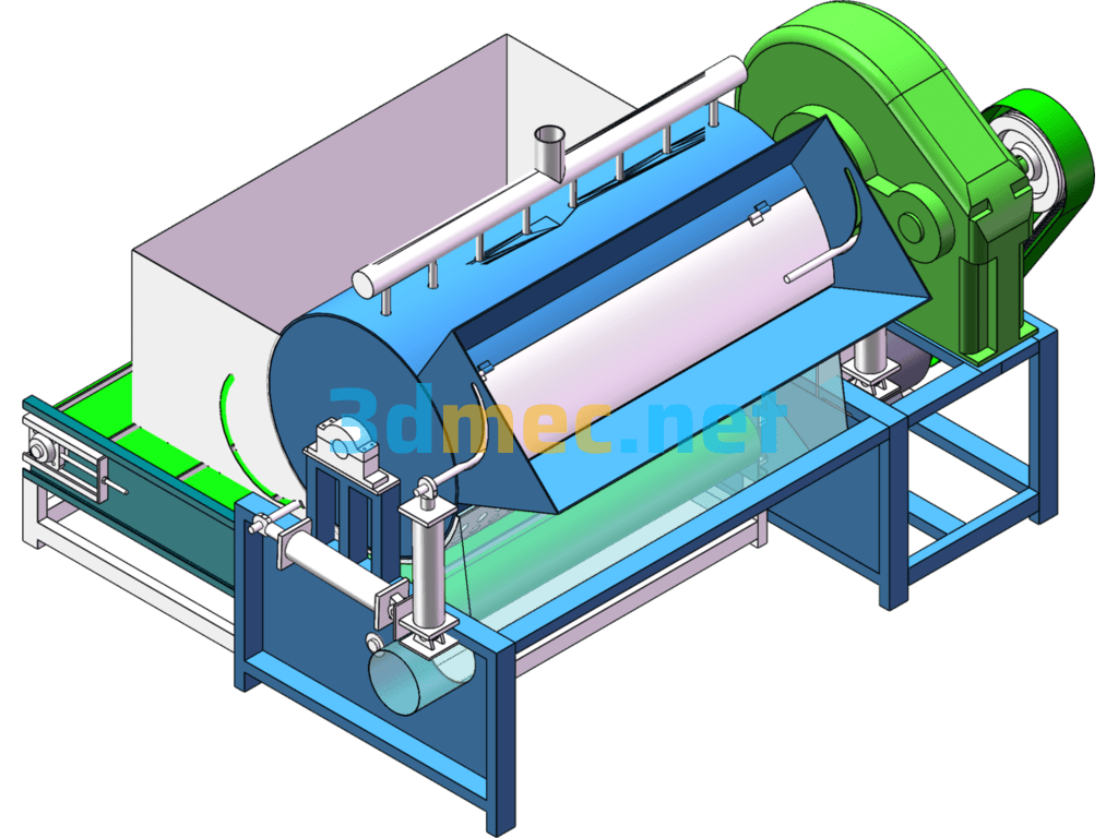 W1000-Horizontal Cleaning Machine - 3D Model SolidWorks Free Download