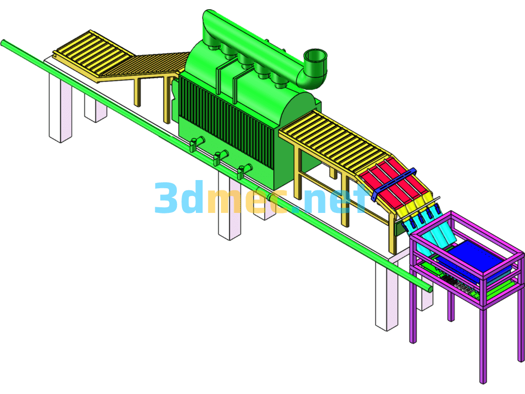 Fully Automatic Citrus Peeling Machine - 3D Model SolidWorks Free Download