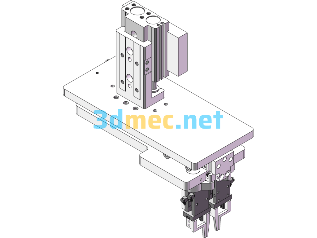 Pin Clamping Fixture - 3D Model SolidWorks Free Download