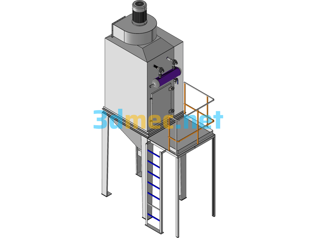 Cartridge Dust Collector - 3D Model SolidWorks Free Download