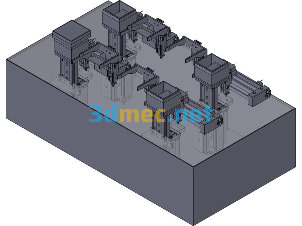 Pneumatic Clamping Device - 3D Model SolidWorks Free Download