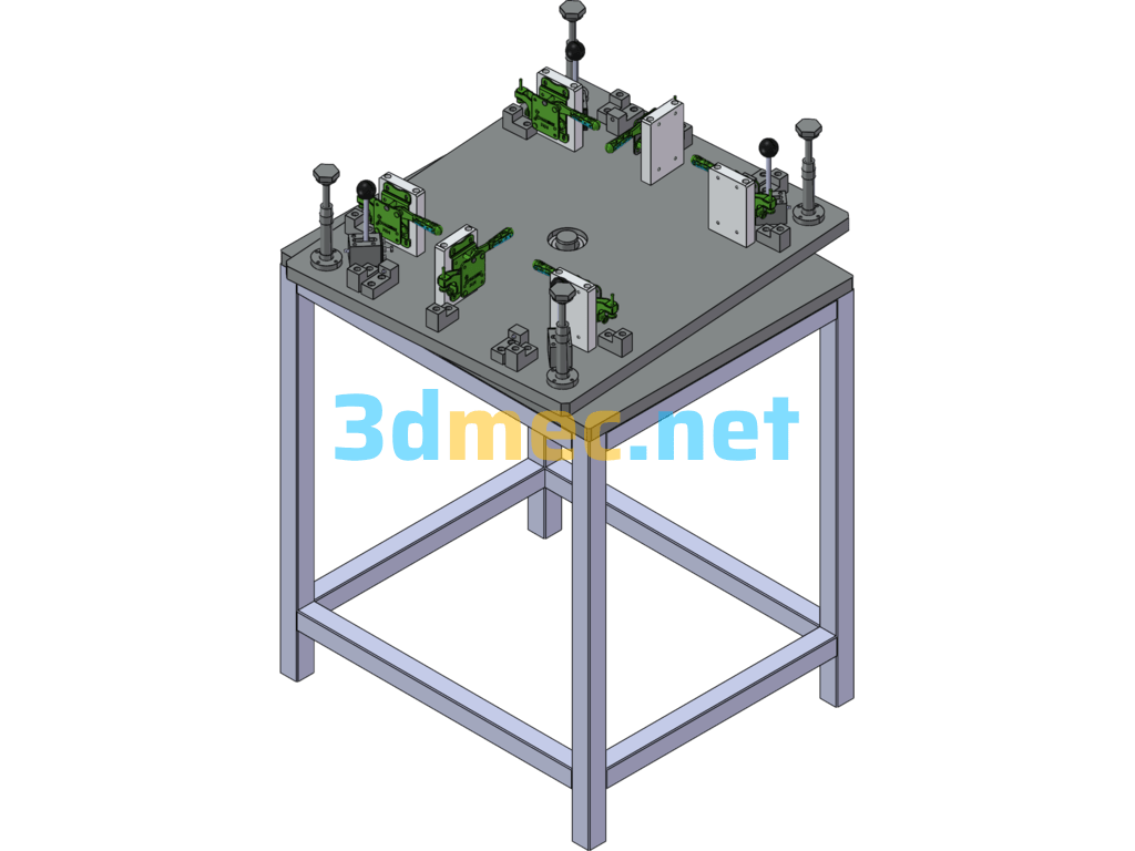 Welding Fixture - 3D Model SolidWorks Free Download