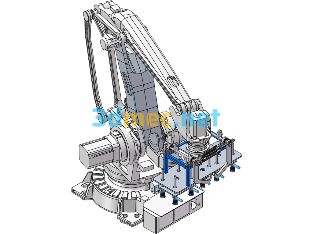 Manipulator Arm Grabbing End - 3D Model SolidWorks Free Download