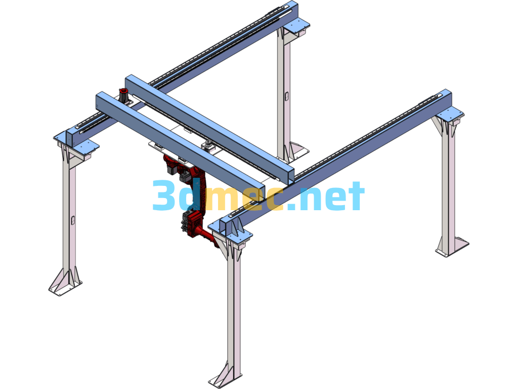 Xinsong Robot Inverted Installation Truss (With Parameters) - 3D Model SolidWorks Free Download