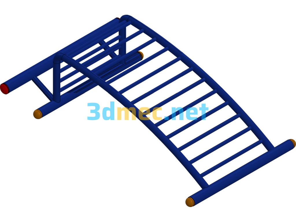 Fitness Equipment Abdominal Muscle Board - 3D Model SolidWorks SolidEdge Free Download