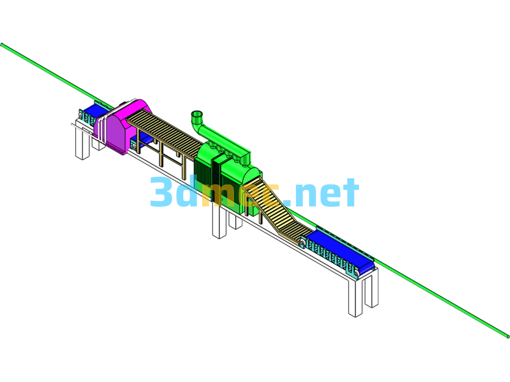 Automatic Roller Citrus Peeling Machine (With Actual Picture) - 3D Model SolidWorks Free Download