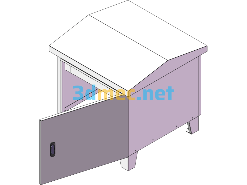 Three-Phase Isolation-7kw Waterproof Outdoor Transformer Chassis - 3D Model SolidWorks AutoCAD.Electrical Free Download