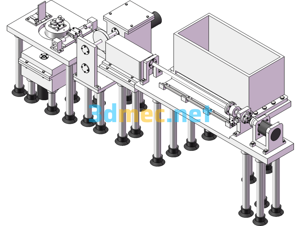 Structural Design Of CNC Serpentine Pipe Bending Machine - 3D Model SolidWorks Free Download