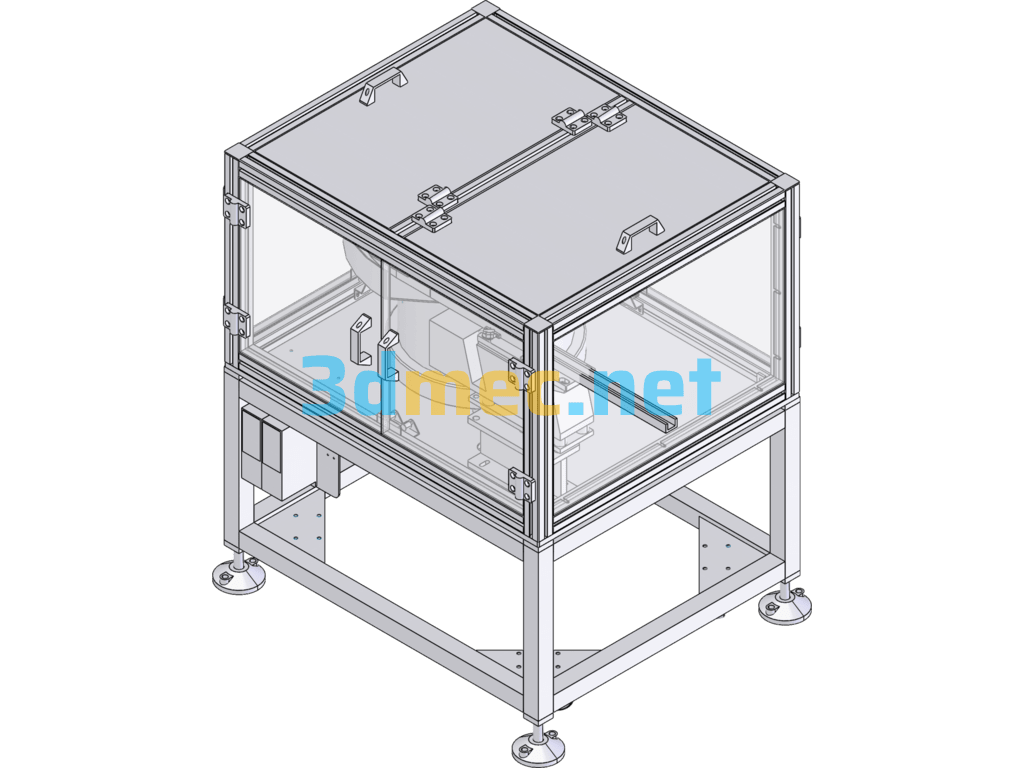 Rib Vibration Plate With Sound Insulation Cover - 3D Model SolidWorks Free Download