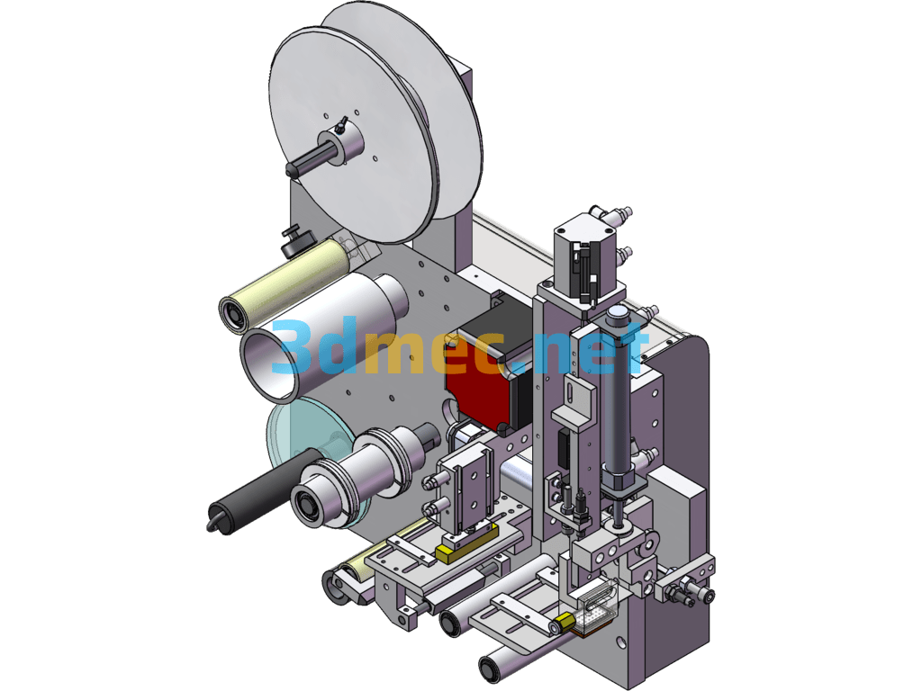 Labeling Machine Label Dispensing Machine Film Supply Mechanism - 3D Model SolidWorks Free Download