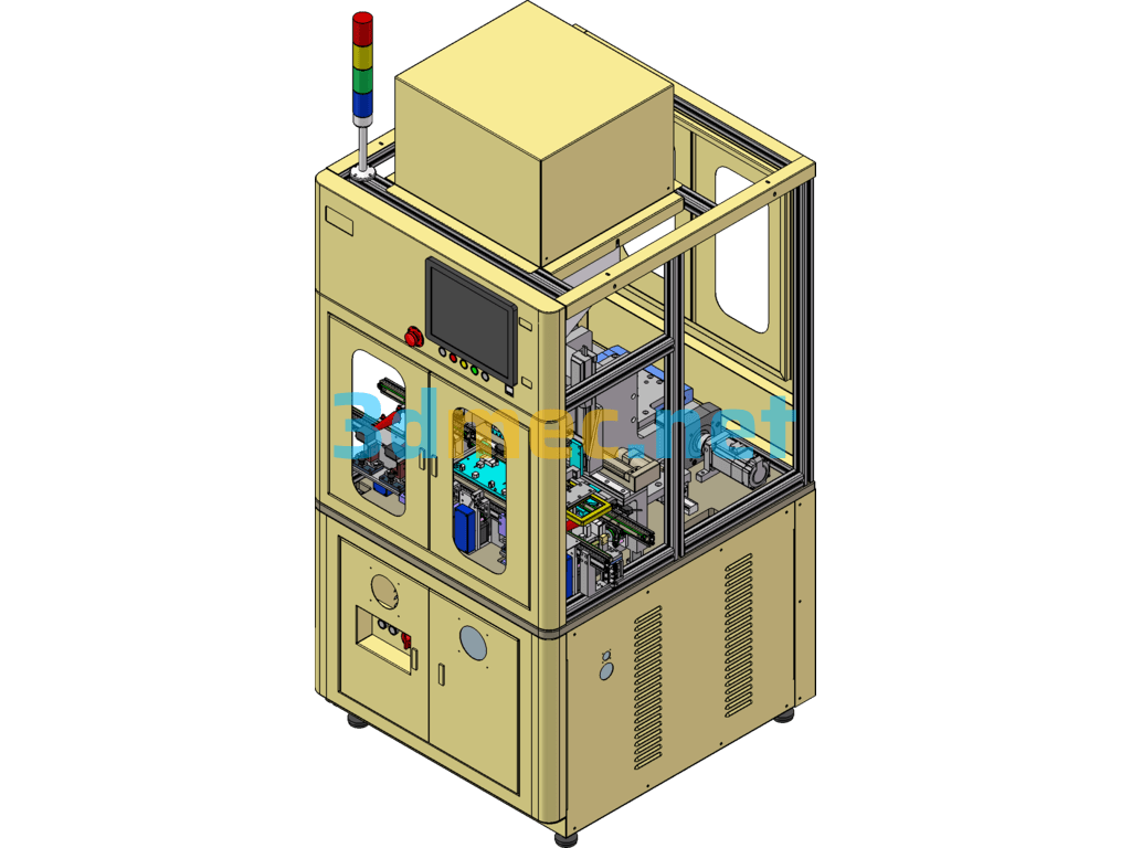 PCB Board Inspection Machine PCB Board Precision Pressure, Probe Inspection Machine - 3D Model SolidWorks Free Download