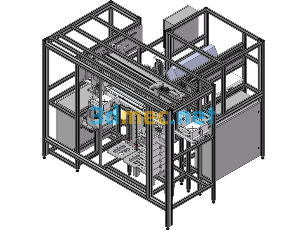 Storage Box Cleaning Inspection Palletizing Loader - 3D Model SolidWorks Free Download