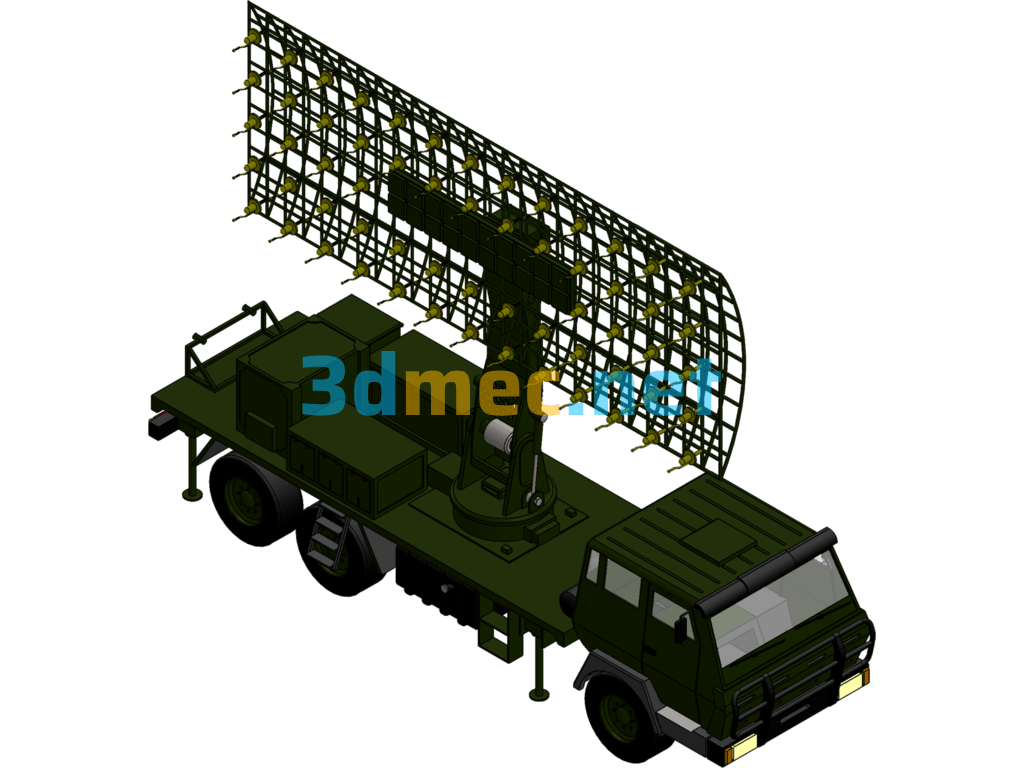 SW Two Army Radar Vehicle Models - 3D Model SolidWorks Free Download