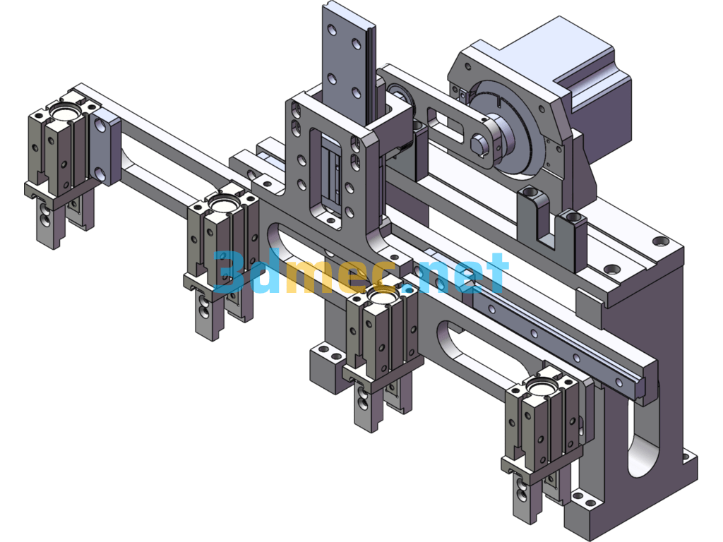 Parallel Transmission Mechanism - 3D Model SolidWorks Free Download