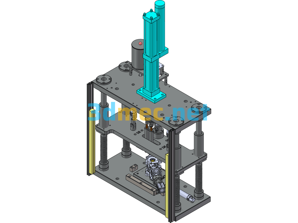 Oil Pump Steel Ball Press Fitting Mechanism - 3D Model SolidWorks Free Download