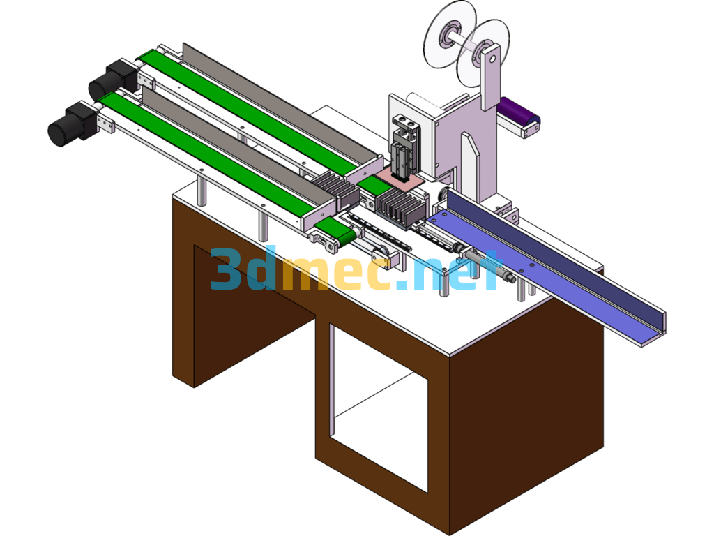 Automatic Labeling Machine Graduation Project Complete Set Of Information - 3D Model SolidWorks Free Download