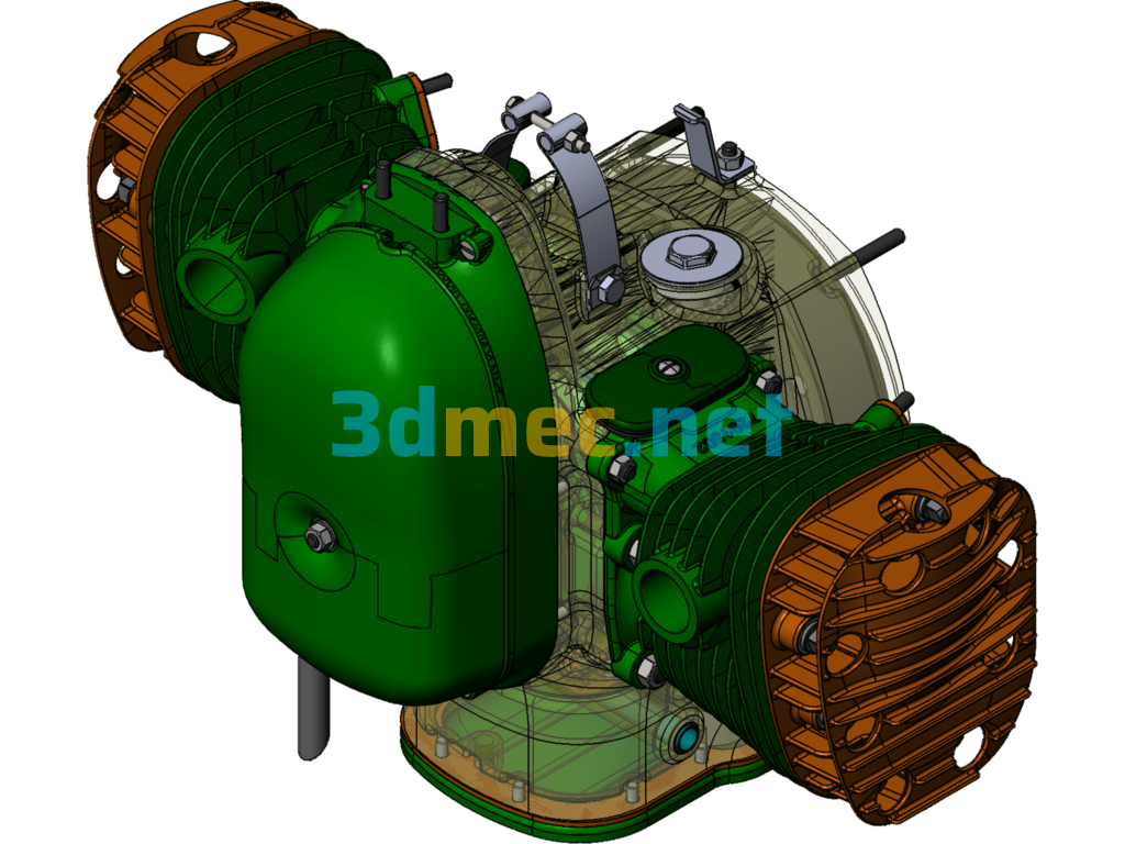 Ural Motorcycle M72 Engine - 3D Model SolidWorks Free Download