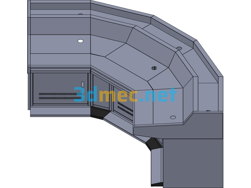 Corner Operating Table - 3D Model SolidWorks Free Download