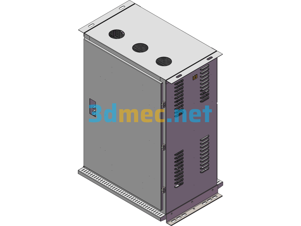 Outdoor Power Distribution Cabinet Low Voltage Power Cabinet Waterproof Power Cabinet - 3D Model SolidWorks Free Download