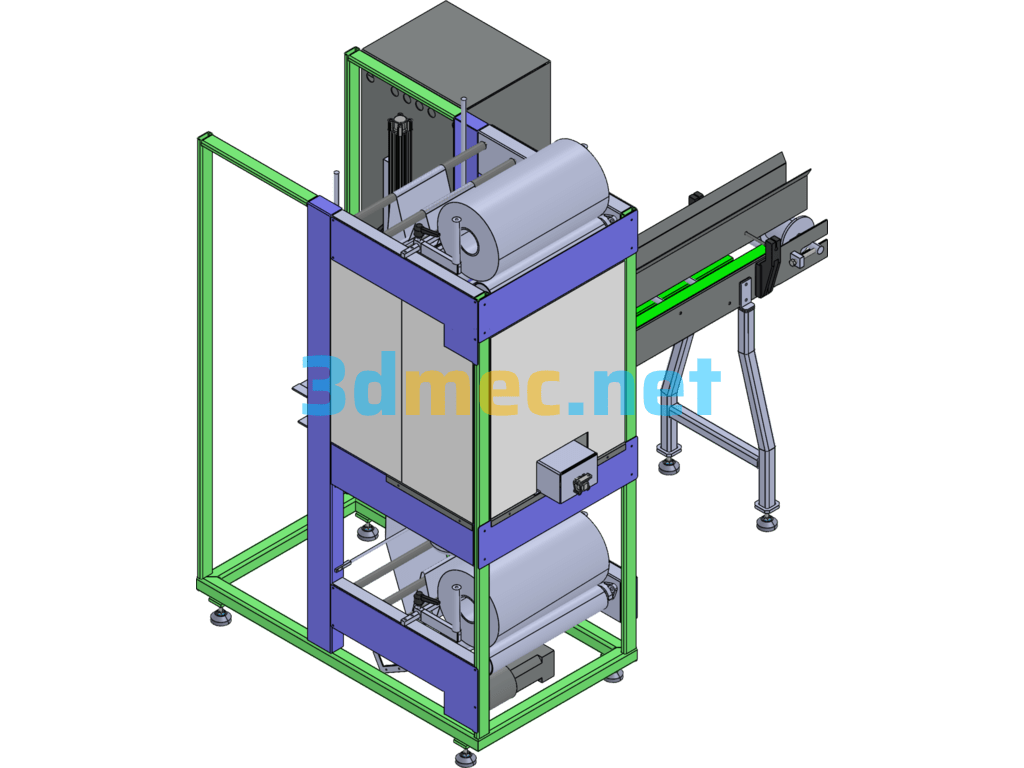 Shrink Packaging Machine - 3D Model SolidWorks Free Download