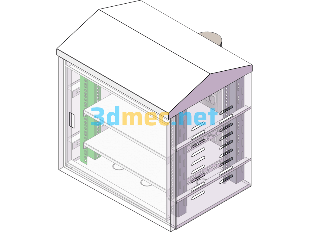 Rainproof Box Clamp Transfer Box - 3D Model SolidWorks Free Download