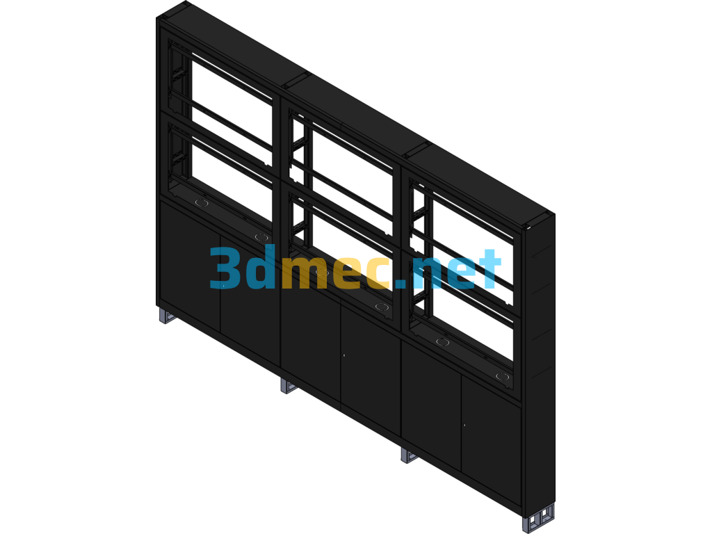 TV Screen Wall - 3D Model SolidWorks Free Download