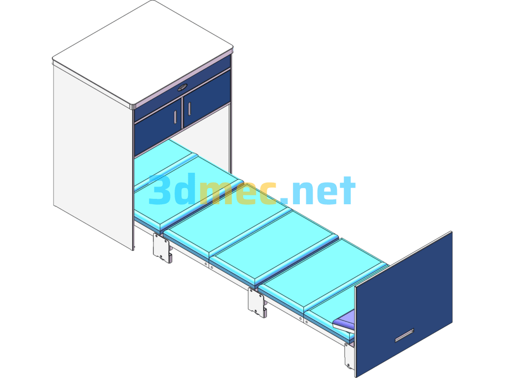 Shared Bed - 3D Model SolidWorks Free Download